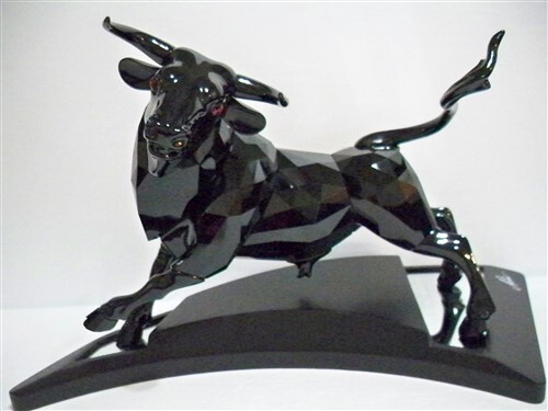 SWAROVSKI NUMBERED LIMITED EDITION BLACK BULL 660034 SWAROVSKI NUMBERED LIMITED EDITION BLACK BULL 660034