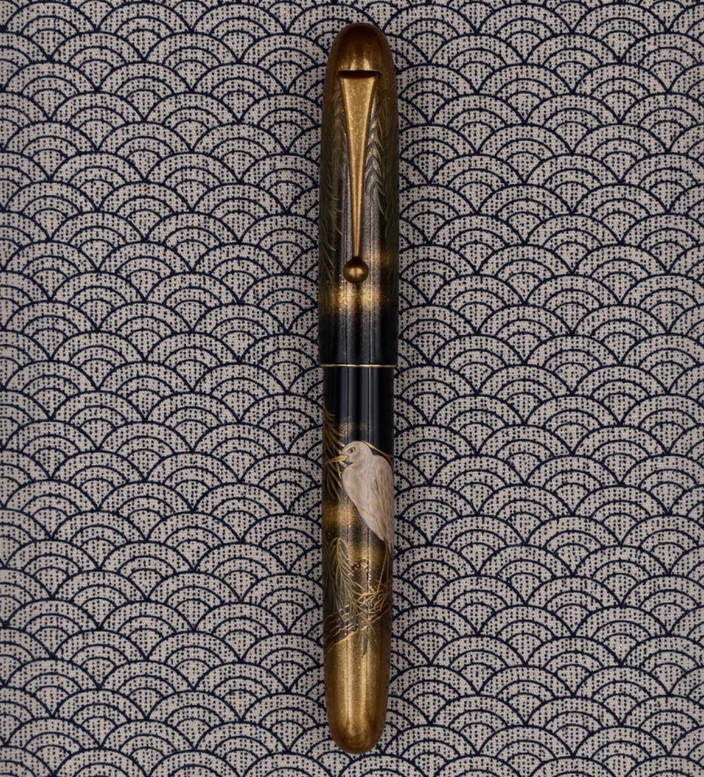 NAMIKI 2005 Yukari Royale Snowy Egret (Shirasagi) Fountain Pen Seiki Chida M NAMIKI 2005 Yukari Royale Snowy Egret (Shirasagi) Fountain Pen Seiki Chida M