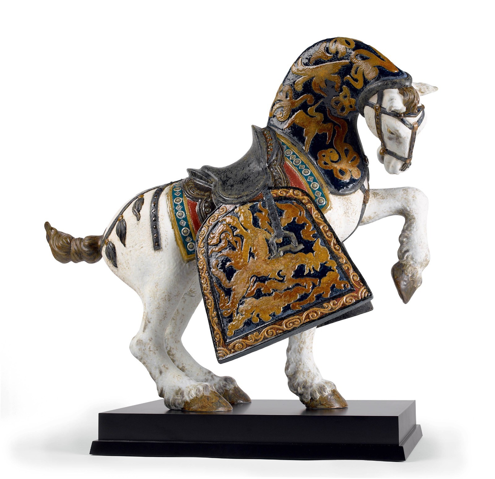 Lladro Oriental Horse Matte Sculpture High Porcelain Limited 01001944 Lladro Oriental Horse Matte Sculpture High Porcelain Limited 01001944