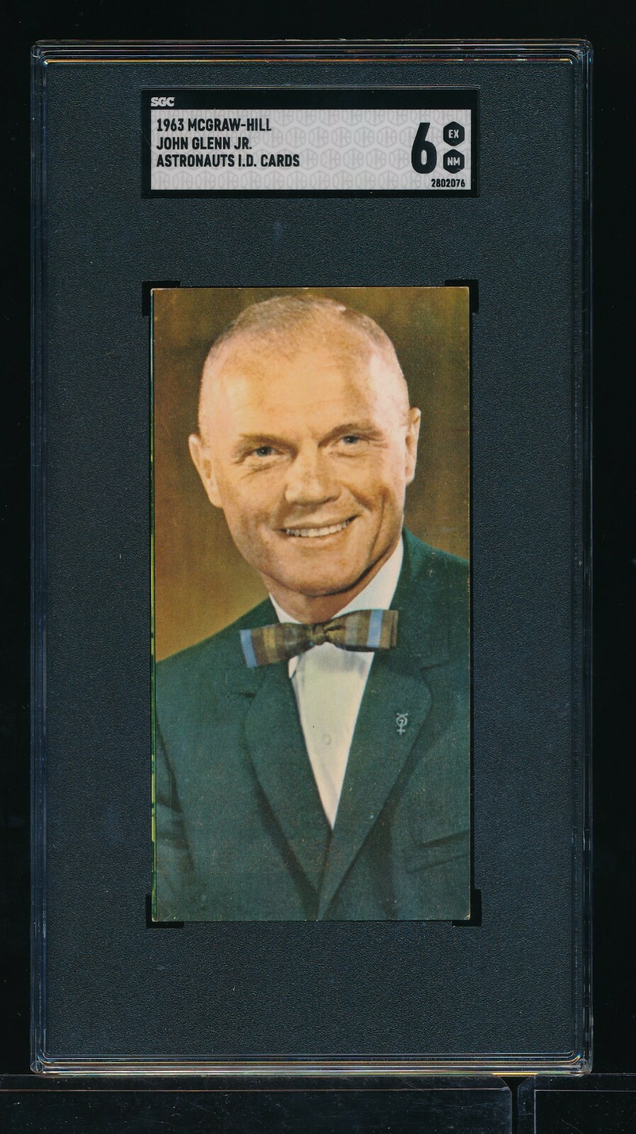 1963 McGraw Hill Astronauts card John Glenn Jr SGC 6 EXMT impossible card highes