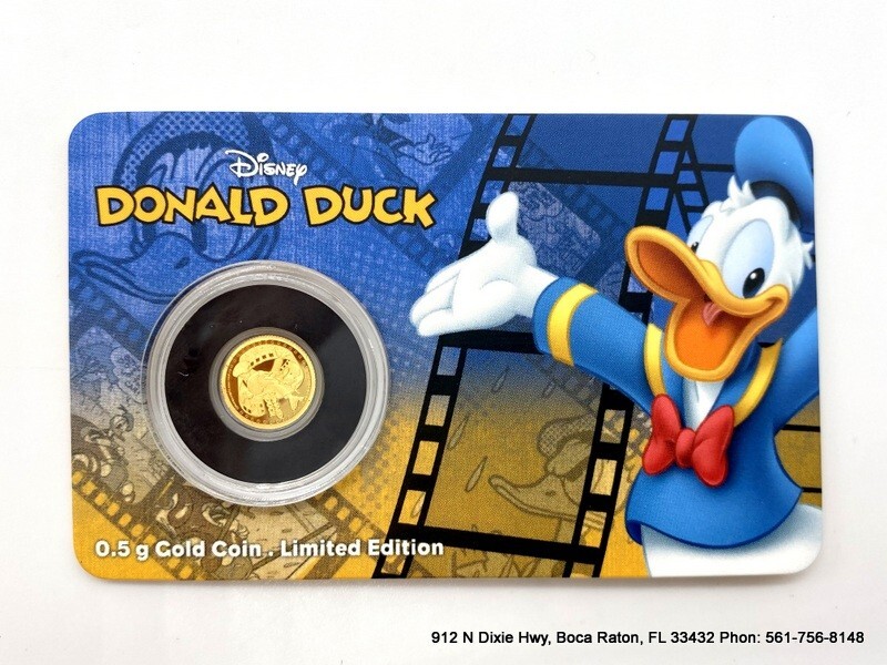 2016 Disney Donald Duck - 0,5 gram gold Niue $2 PROOF COIN 2016 Disney Donald Duck - 0,5 gram gold Niue $2 PROOF COIN