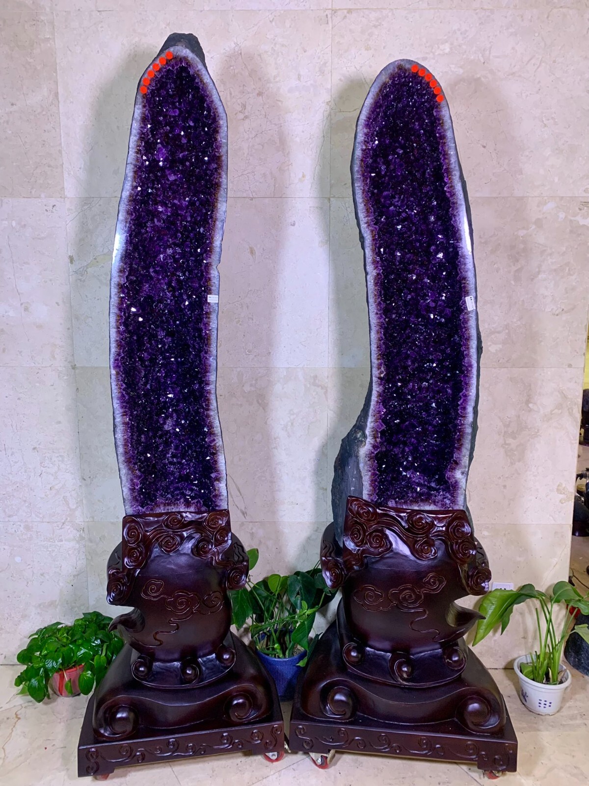 469lb+632lb Natural High grade a pair of rare amethyst Church Cathedral Geode 469lb+632lb Natural High grade a pair of rare amethyst Church Cathedral Geode