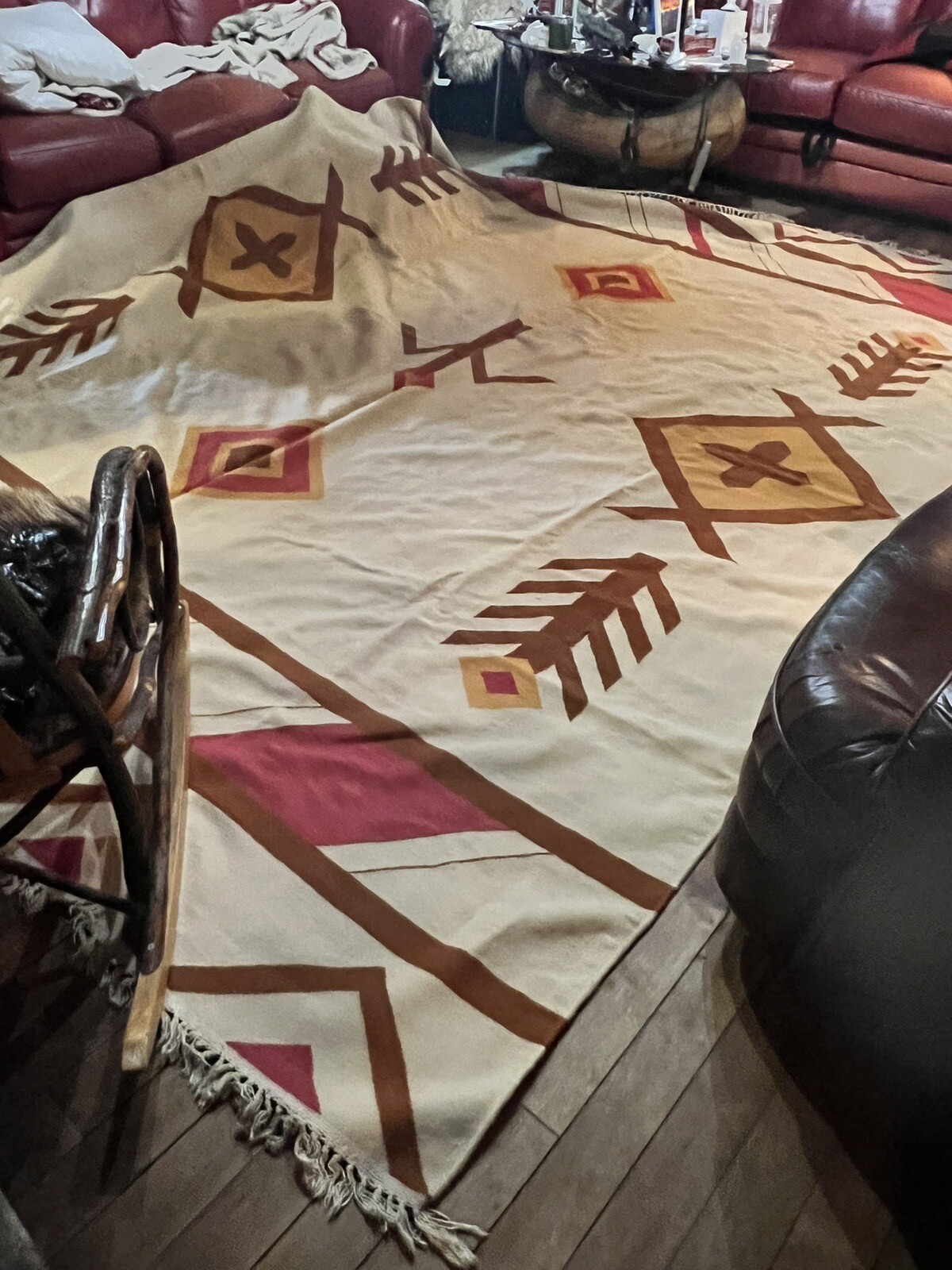 Native American Handmade Huge Wool 9’ X 12’ Rug