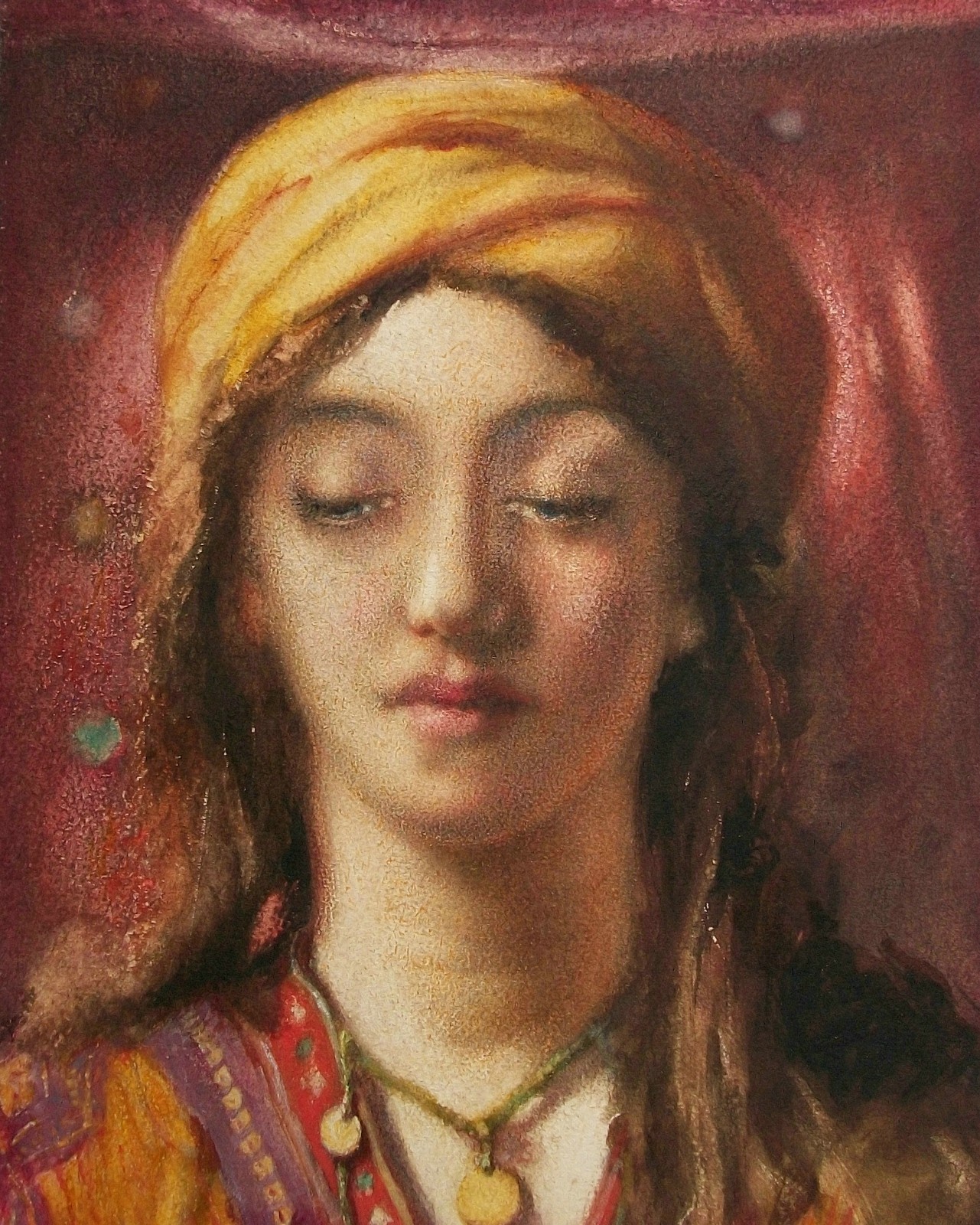 CHARLES A. HADFIELD - Framed Orientalist Portrait Painting - U.K. - Circa 1911 CHARLES A. HADFIELD - Framed Orientalist Portrait Painting - U.K. - Circa 1911