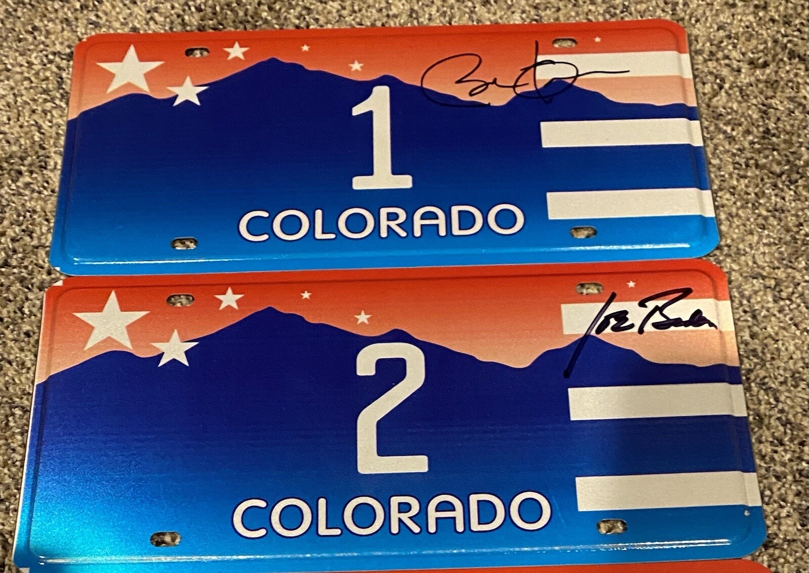 President Obama & Biden Signed 08 DNC Official License Plates-1 Of 10. Rare
