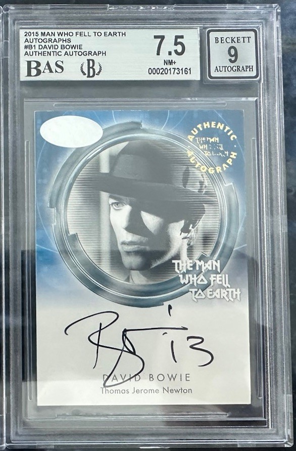 DAVID BOWIE Man Who Fell To Earth /50 Strickly Ink Signed Autograph ON Card BGS DAVID BOWIE Man Who Fell To Earth /50 Strickly Ink Signed Autograph ON Card BGS