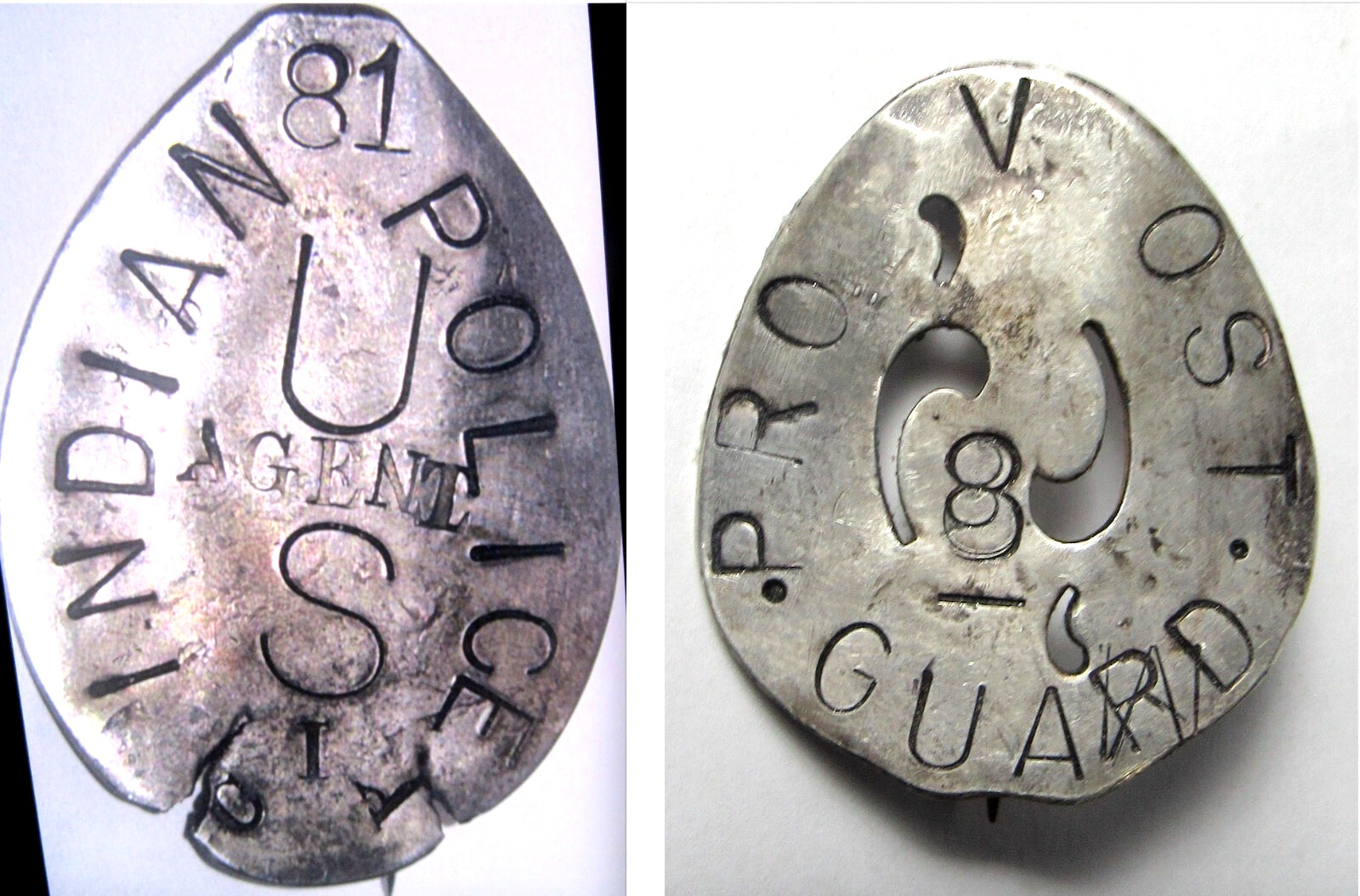 HANDMADE Sterling BADGE Obsolete Indian Provost Guard United States 1881 Police HANDMADE Sterling BADGE Obsolete Indian Provost Guard United States 1881 Police