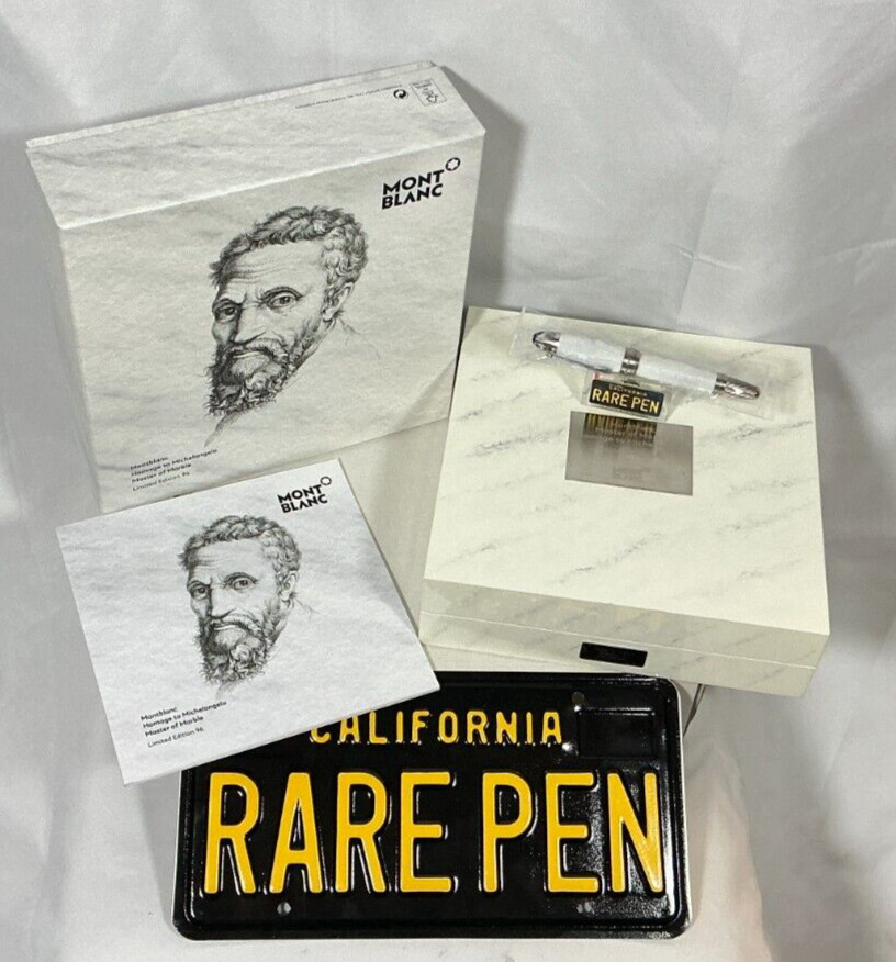 Montblanc Homage to Michelangelo Fountain Pen 18K GOLD & MARBLE 96 NEW SEALED Montblanc Homage to Michelangelo Fountain Pen 18K GOLD & MARBLE 96 NEW SEALED
