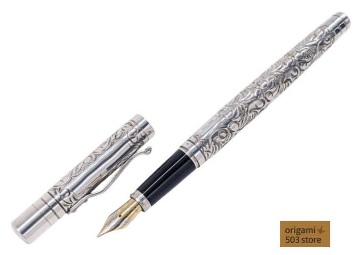 Yard-O’Led Viceroy Victorian Fountain Pen – 18K Fine Nib, 1990s Vintage Rare