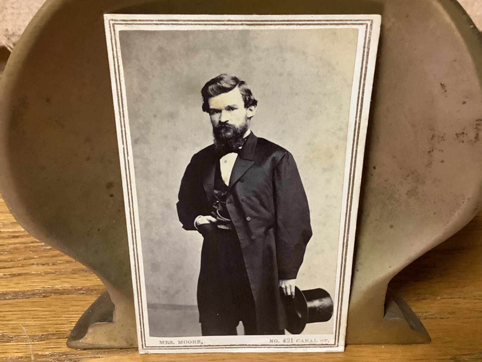 C. 1860s Extremely Rare Carte De Visite CDV By Female Photographer Matilda Moore