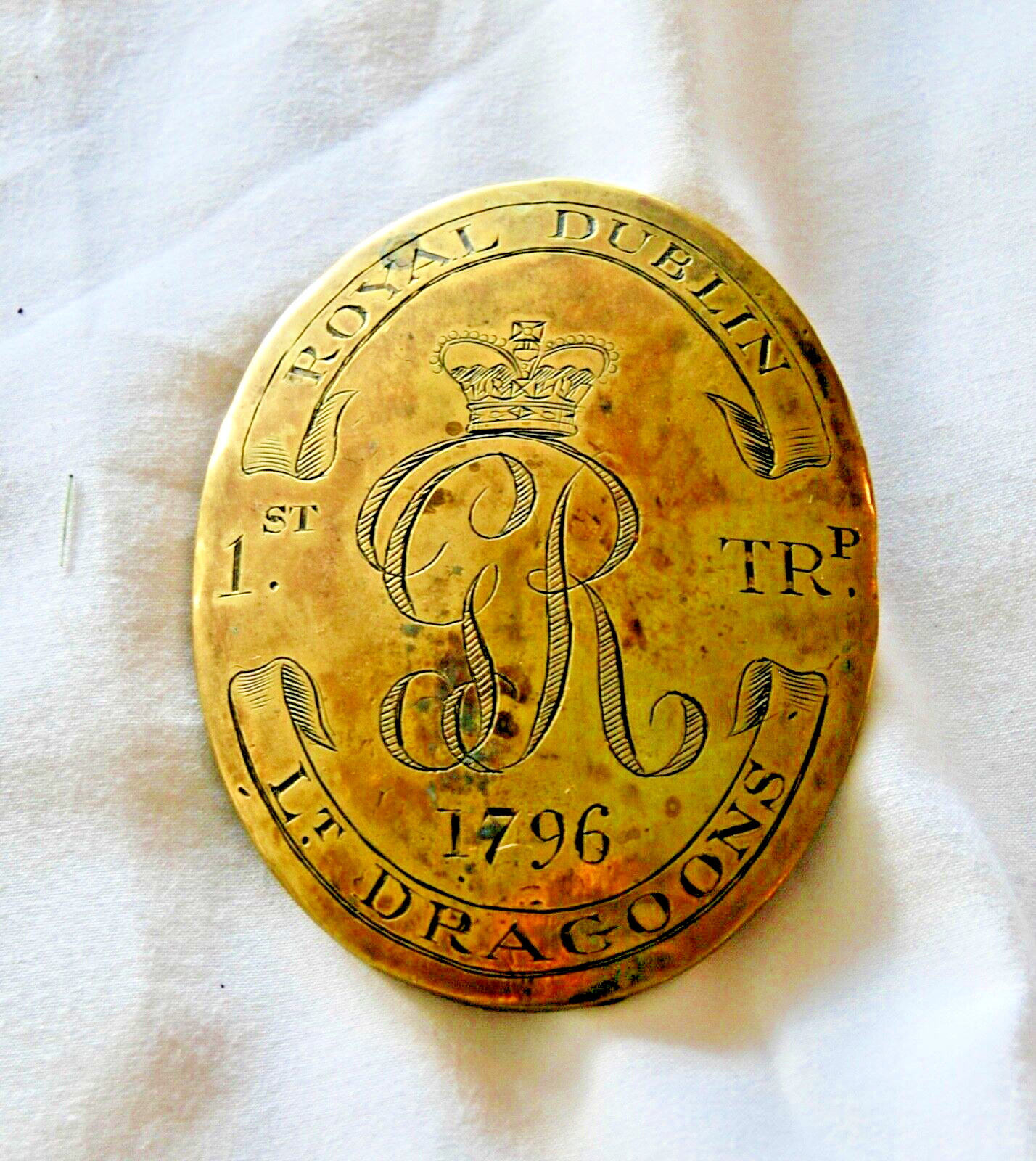 Georgian Officer’s Shoulder Belt Plate – Royal Dublin Light Dragoons – 1796
