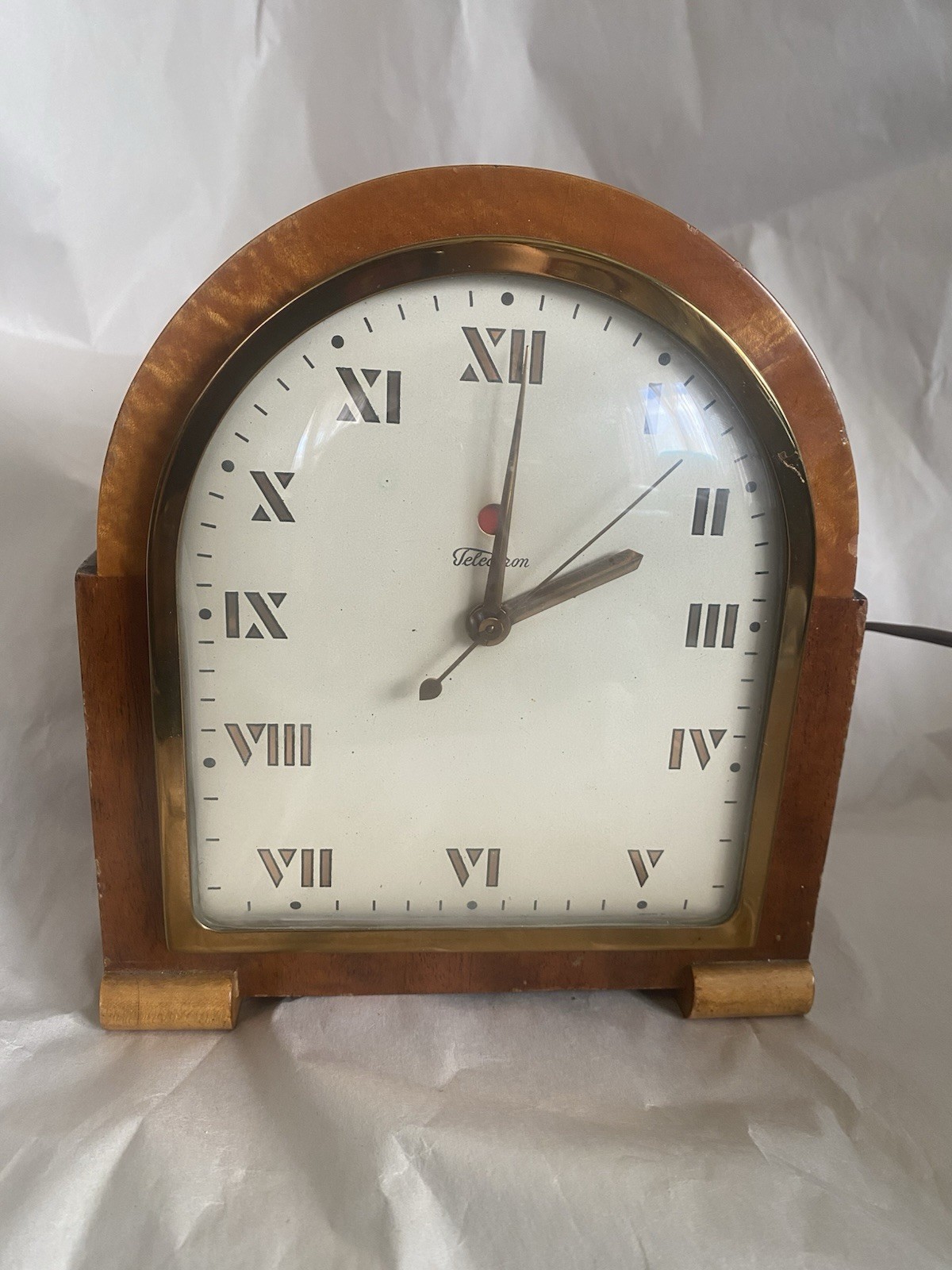 Telechron Shelf Clock Wooden  Electric 1930 5F51  Belle Kogan Style Works C5855M