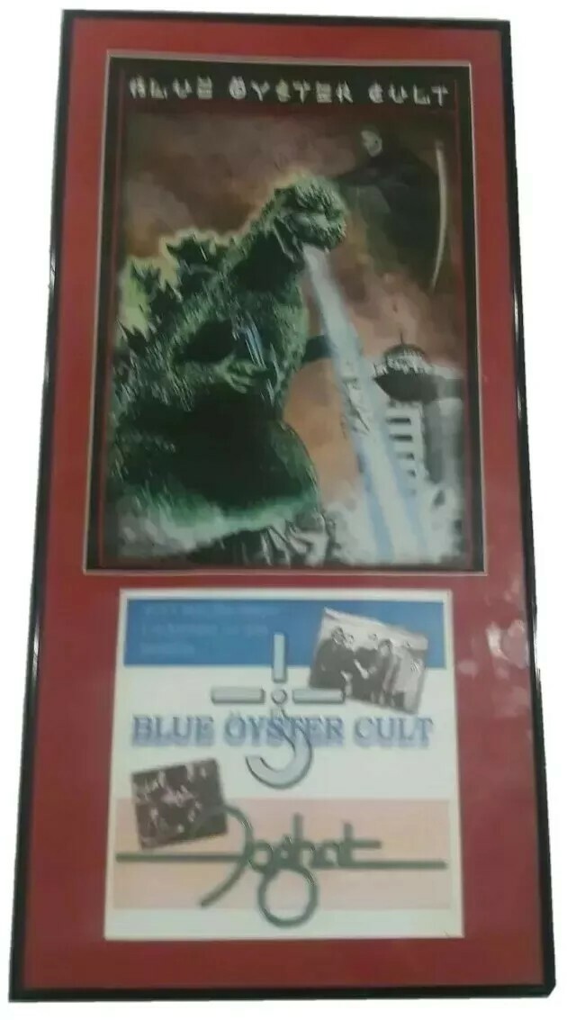 Blue Oyster Cult š„Godzilla Reaper š„Signed Vintage Shirt Fruit Of Loom Tagš„ Blue Oyster Cult š„Godzilla Reaper š„Signed Vintage Shirt Fruit Of Loom Tagš„