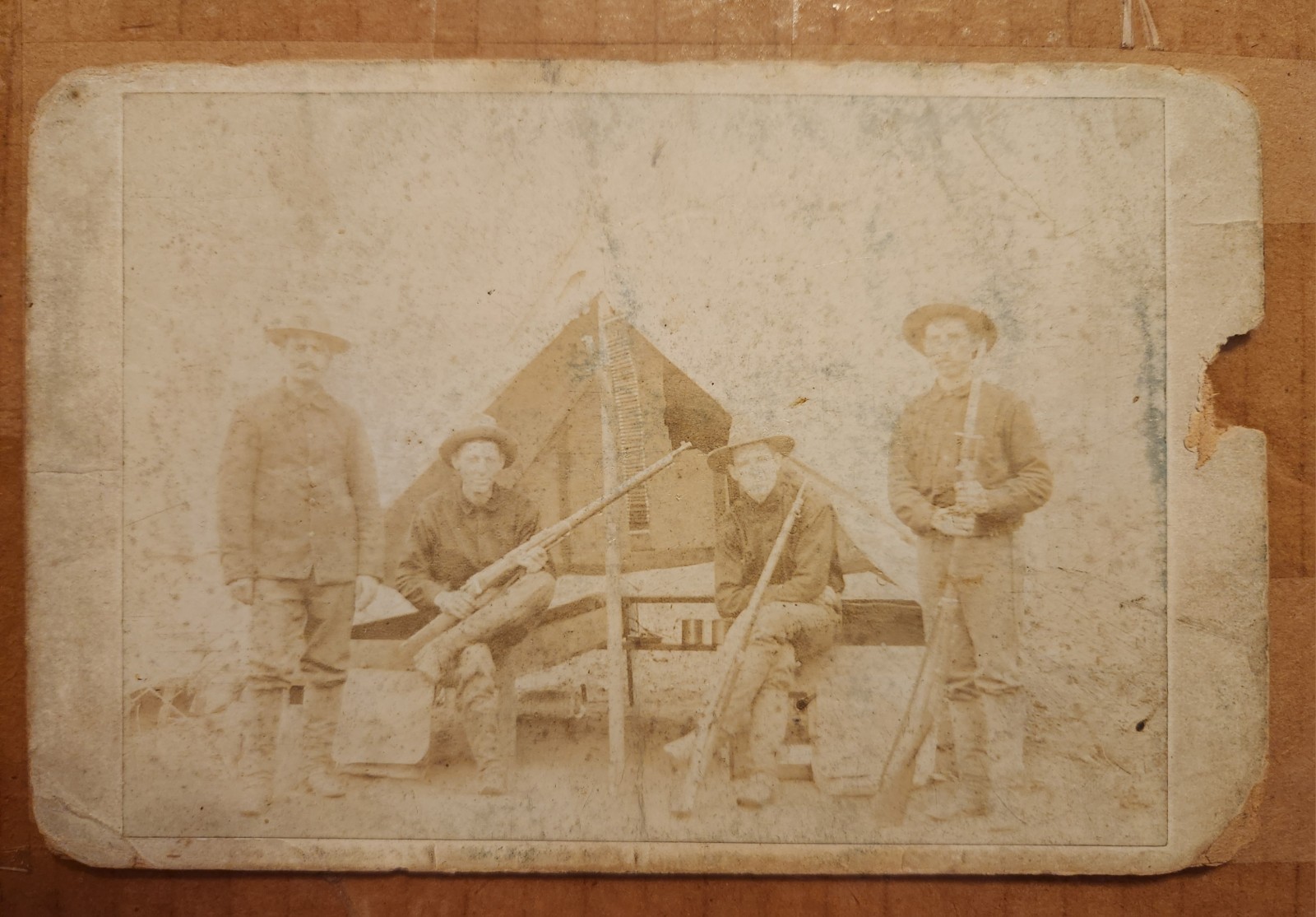 Rare Cabinet Card w/ 1898 Span-Am Soldiers at Huntsville. AL. Some Identified Rare Cabinet Card w/ 1898 Span-Am Soldiers at Huntsville. AL. Some Identified