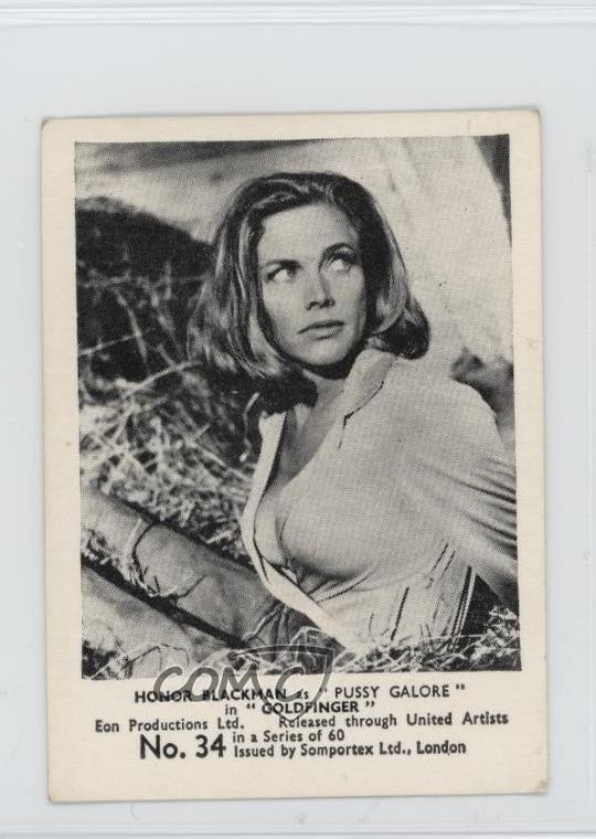 1964-65 Somportex James Bond 007 Honor Blackman as Pussy Galore #34 11bd