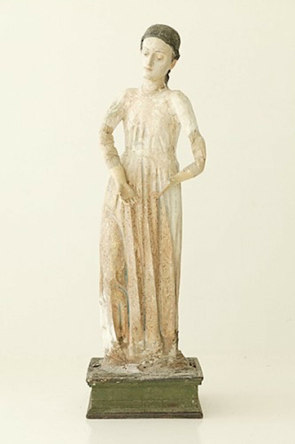 Original 18th Century Spanish Colonial Statue Santa Maria Gorgeous Artifact