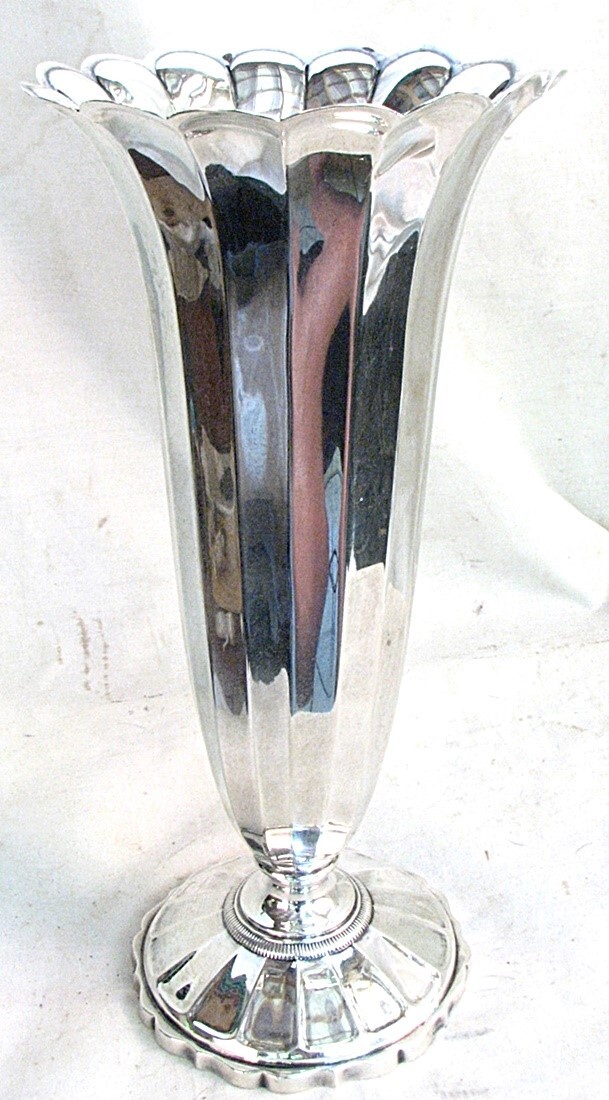 LG REED & BARTON STERLING SILVER VASE ART DECO HIGH QUALITY c.1920'S LG REED & BARTON STERLING SILVER VASE ART DECO HIGH QUALITY c.1920'S