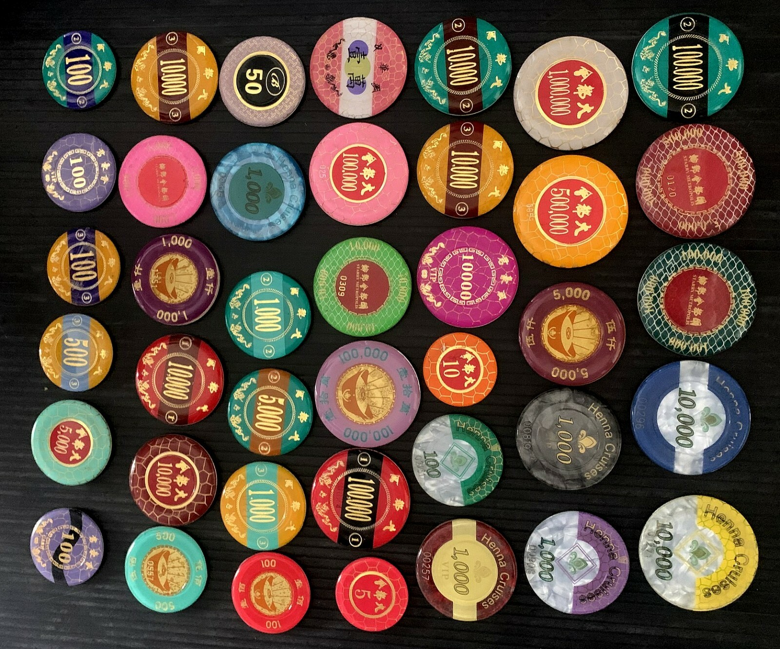 AOP Huge Collection of Casino Chips upto $1,000,000 (188 chips) AOP Huge Collection of Casino Chips upto $1,000,000 (188 chips)