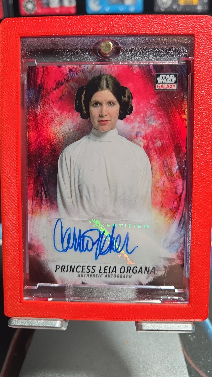 2021 Topps Star Wars Galaxy Carrie Fisher Autograph 4/5