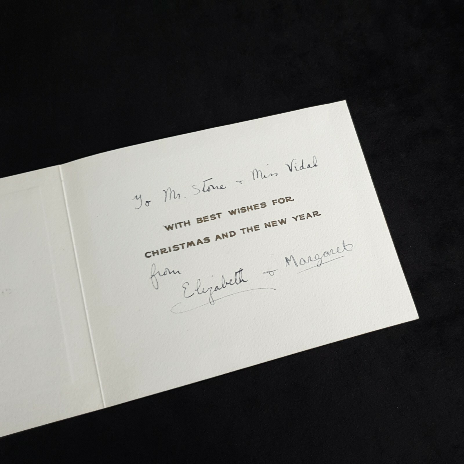 Rare 1941 Queen Elizabeth II & Princess Margaret Signed Royal Christmas Card UK