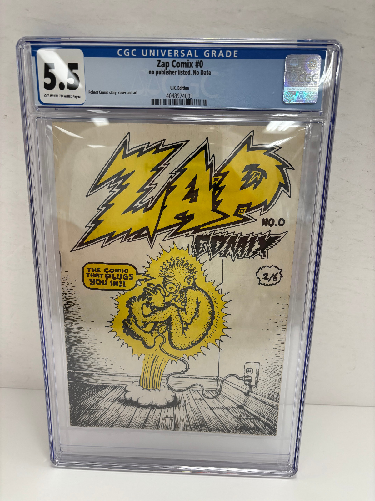 Zap Comix #0 UK edition CGC 5.5 Highest Graded Copy - OW/W Pages