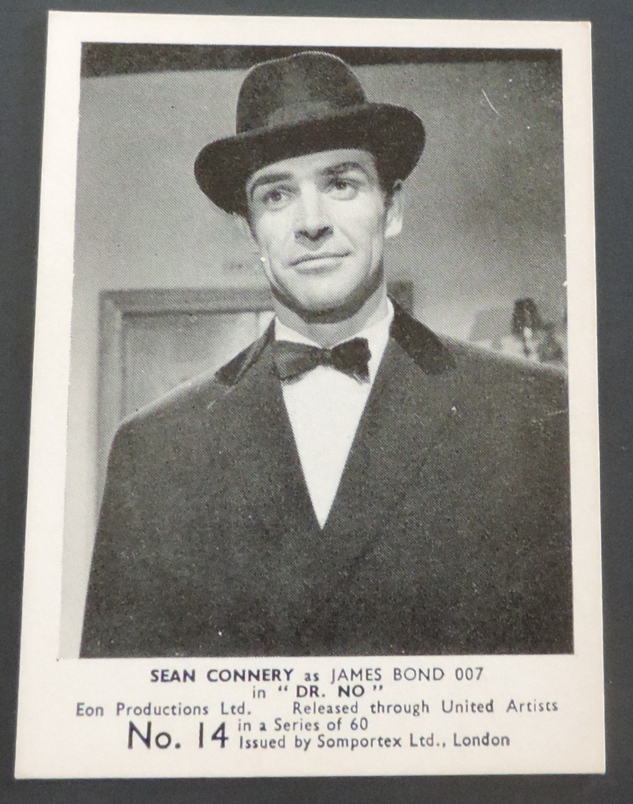 1964 SOMPORTEX JAMES BOND FILM SCENES 007 SEAN CONNERY #14 DR. NO RARE L@@K