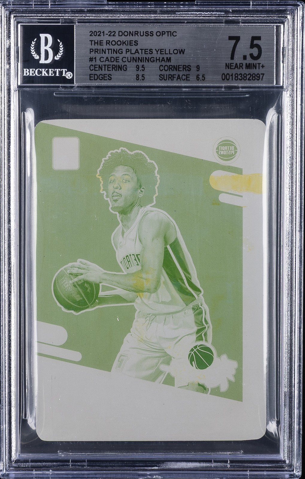 2021-22 PANINI: DONRUSS OPTIC #1 CADE CUNNINGHAM BGS 7.5