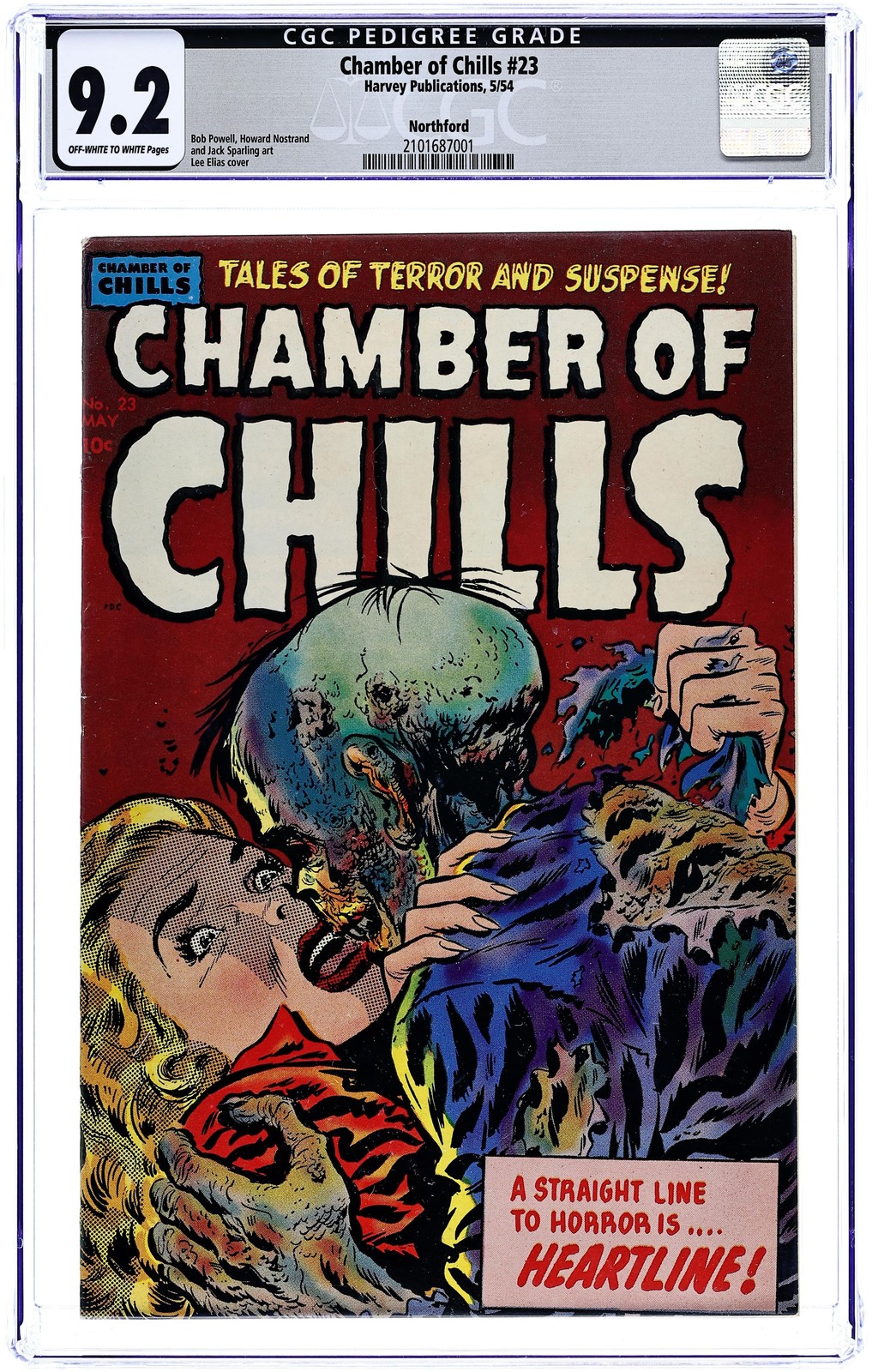Chamber of Chills #23 CGC 9.2 Northford 1954 2101687001 Chamber of Chills #23 CGC 9.2 Northford 1954 2101687001