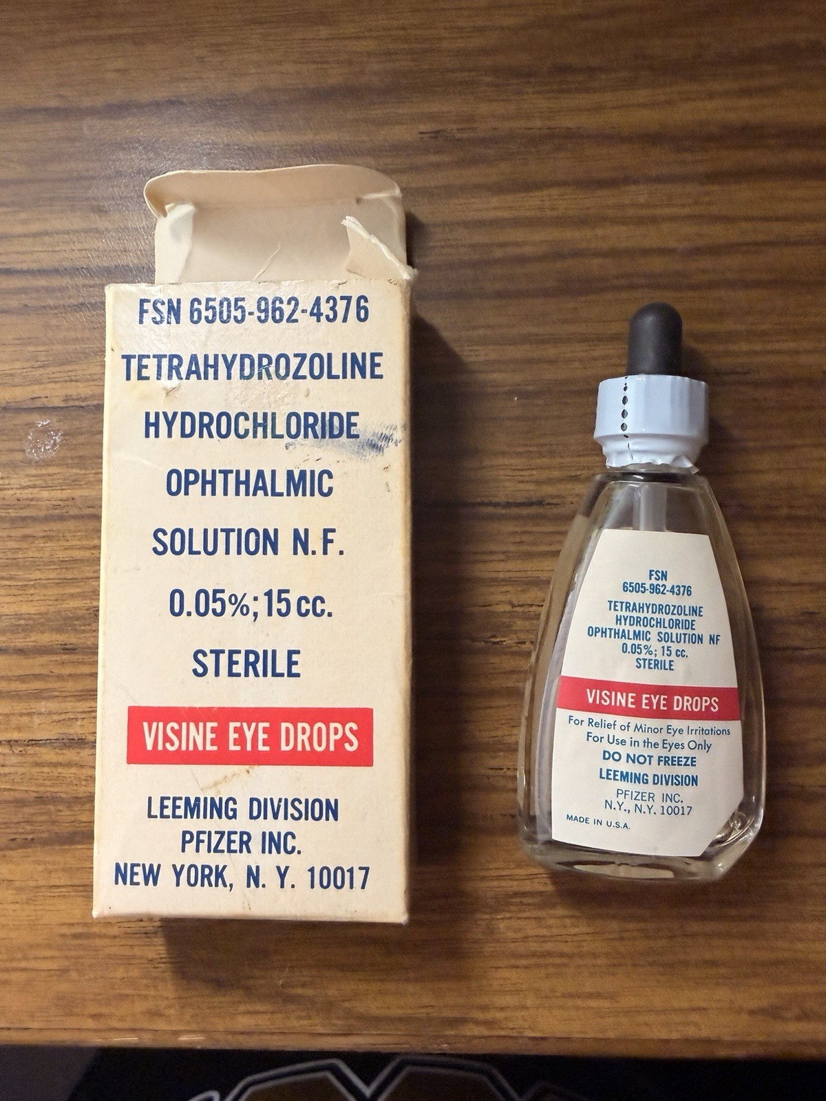 1971 Vintage Visine Unopened Bottle With Box 1971 Vintage Visine Unopened Bottle With Box