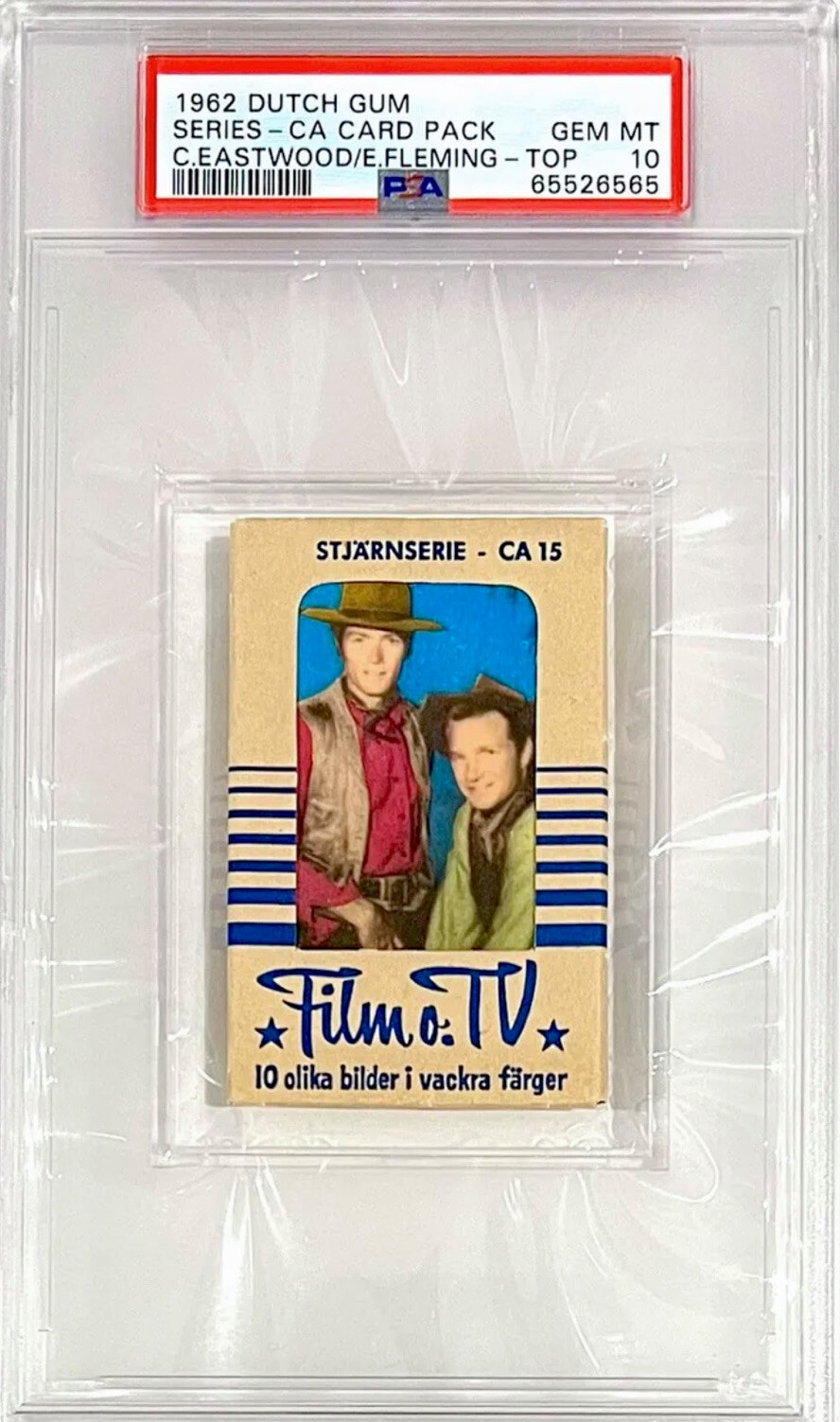 1962 CLINT EASTWOOD RC 1/1 PSA 10 DUTCH GUM *RARE PRISTINE GEM* HOLLYWOOD LEGEND