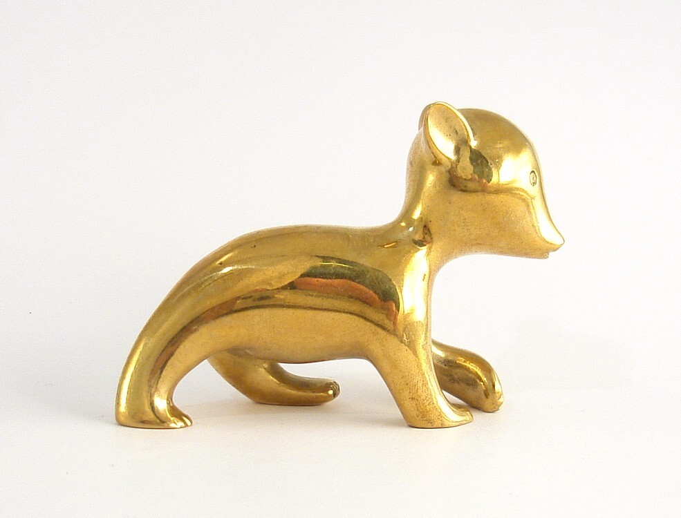 Werkstätte Karl HAGENAUER Vienna Brass Large Walking BEAR CUB Bronze Austria