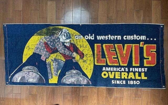 Levi's Authentic 1950S Levis Vintage Denim Banner Rare US Denim Model limited Ed Levi's Authentic 1950S Levis Vintage Denim Banner Rare US Denim Model limited Ed