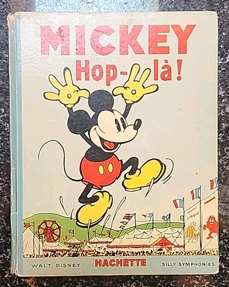 1934 Mickey Mouse Hop-la Pop Up Book Walt DISNEY Silly Symphonies Hachette