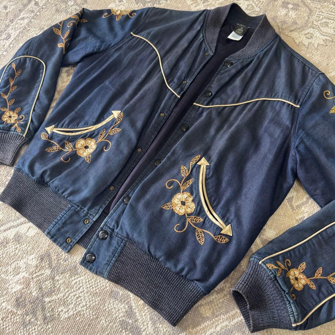 RRL Masterpiece Double R L Ralph Lauren Polo Floral Pattern Blouson Men Rare Ral