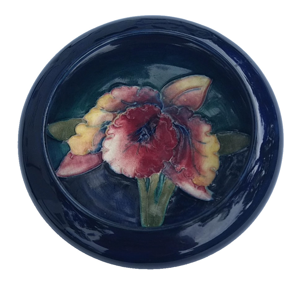 William Moorcraft Bowl Cobalt Blue Iris? Flower
