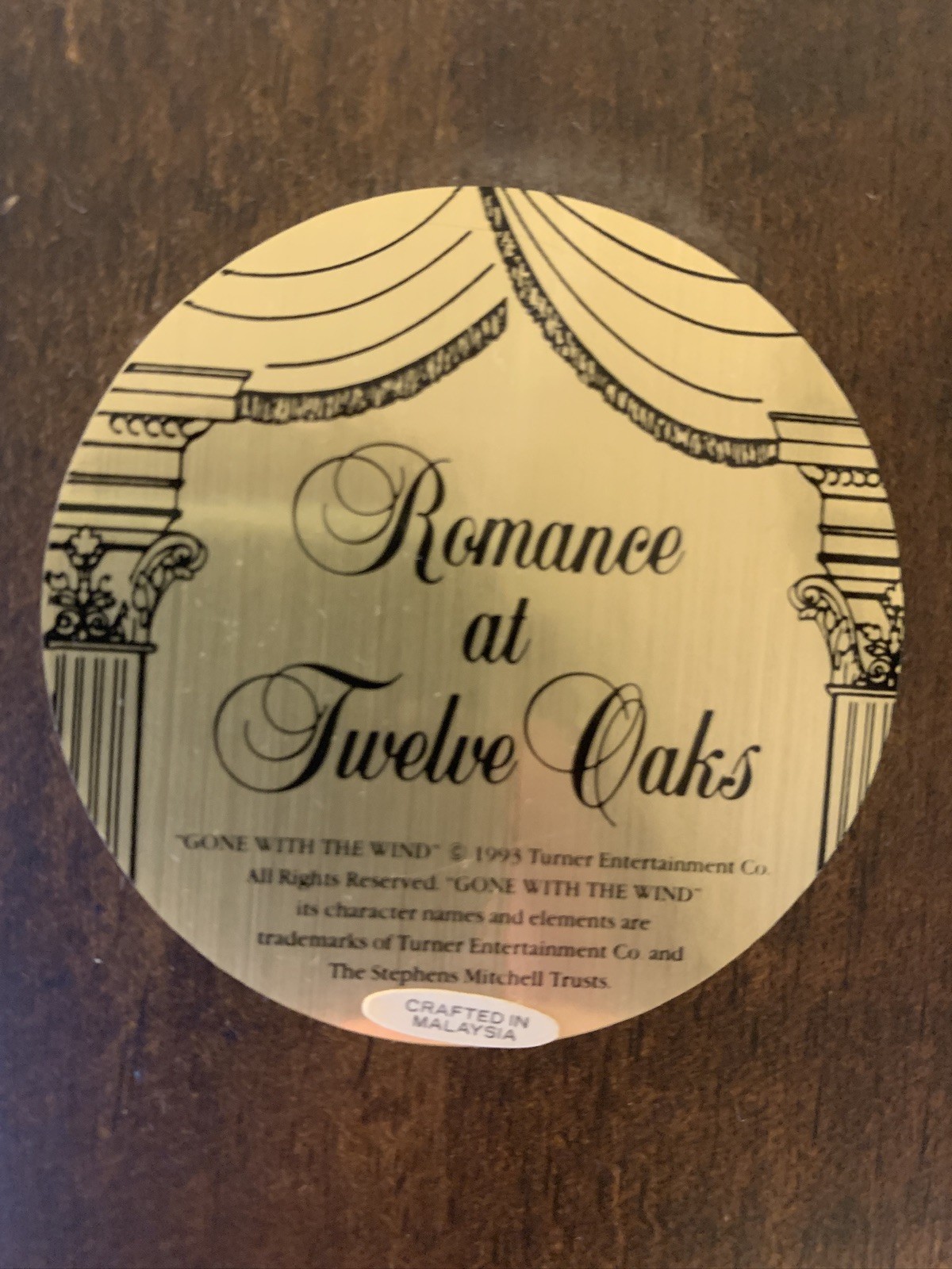 Franklin Mint Gone With the Wind Music Box Glass Globe Rhett & Scarlett 12 Oaks Franklin Mint Gone With the Wind Music Box Glass Globe Rhett & Scarlett 12 Oaks