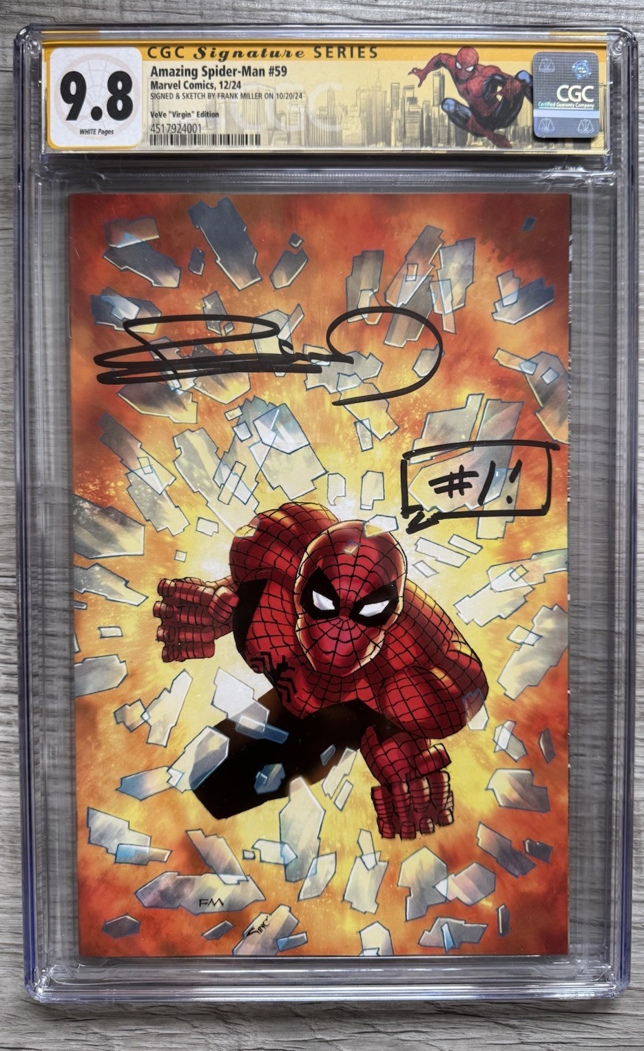 Amazing Spiderman 59 CGC 9.8 SS First Ever Signed By Frank Miller NYCC Exclsv Amazing Spiderman 59 CGC 9.8 SS First Ever Signed By Frank Miller NYCC Exclsv