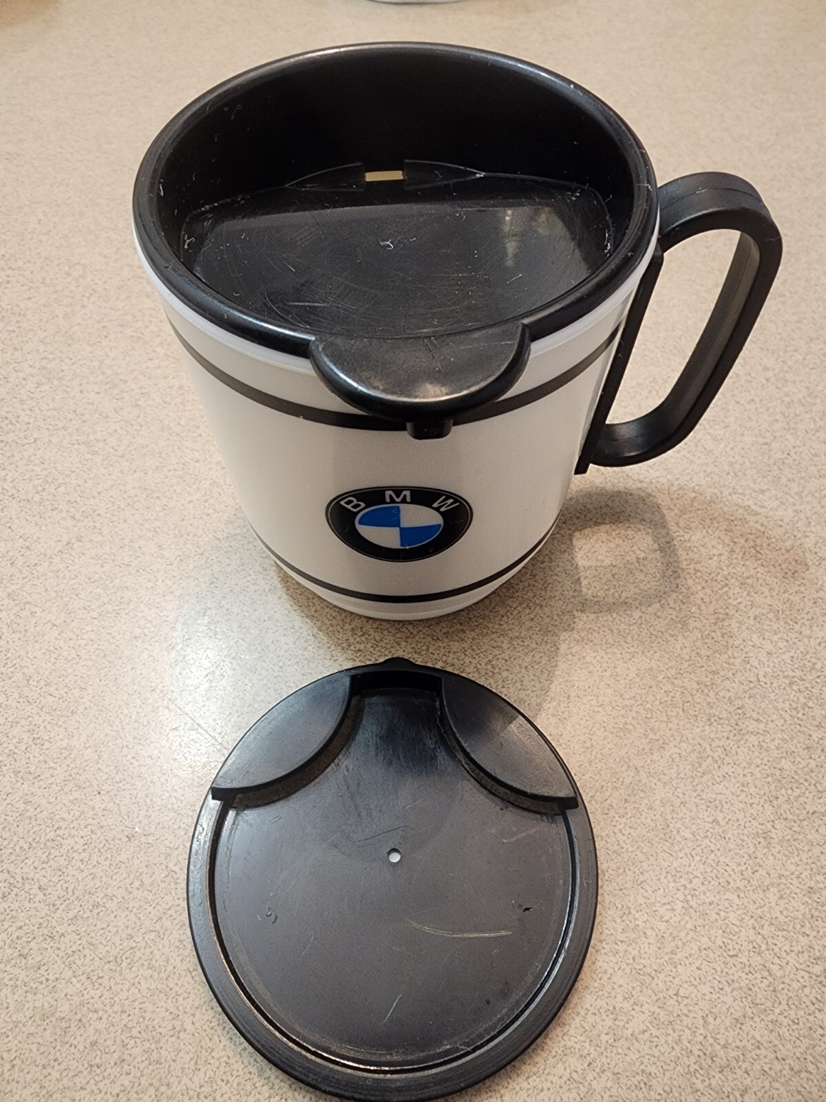 Whirley Industries Inc. BMW Travel Mug with Base made in Warren, PA Whirley Industries Inc. BMW Travel Mug with Base made in Warren, PA