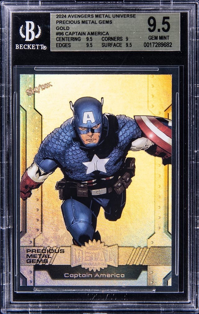 2024 SkyBox Marvel Metal Captain America Precious Metal Gems PMG Gold 1/1