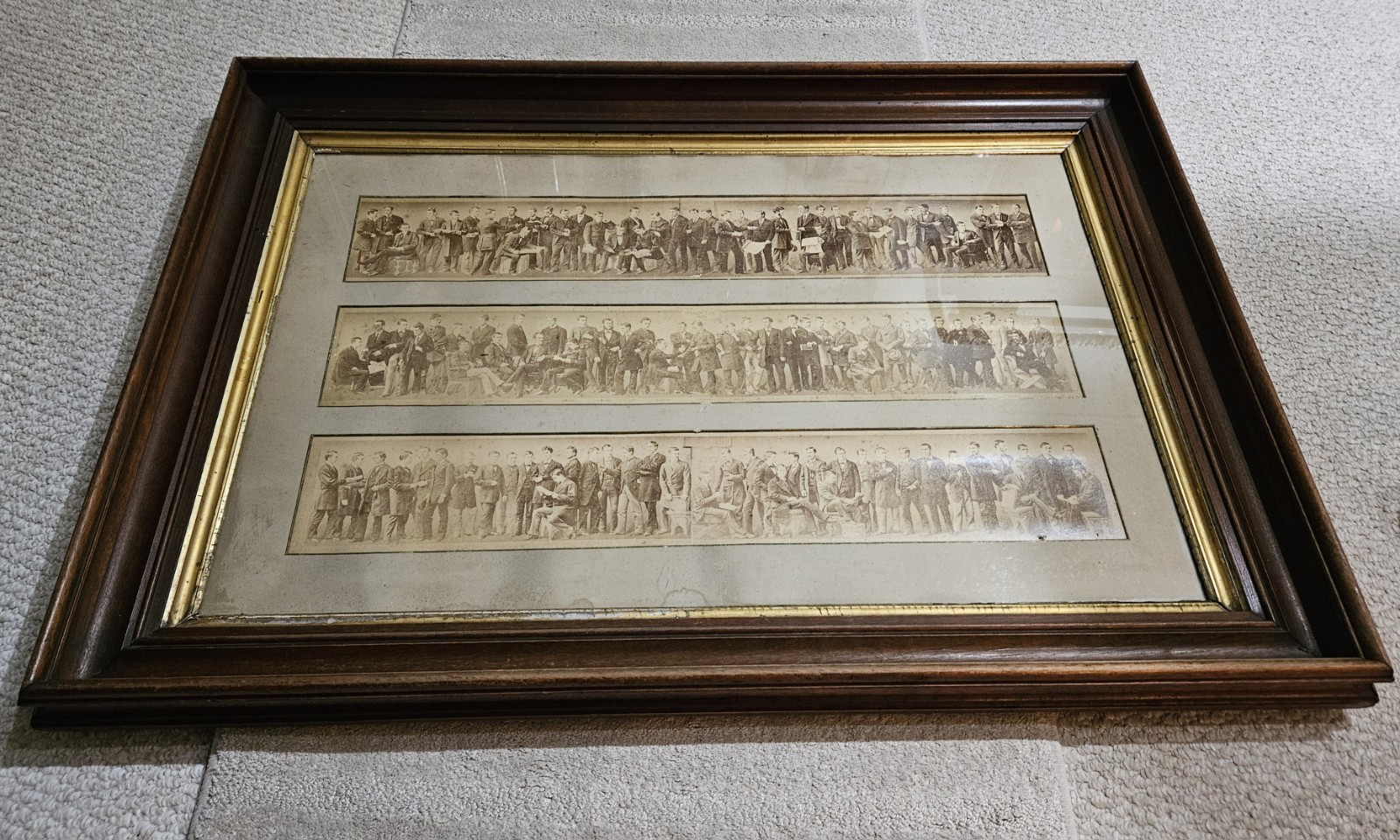 Rare 1876 Framed Princeton University Graduation Class 3 Panoramic Photos Names Rare 1876 Framed Princeton University Graduation Class 3 Panoramic Photos Names