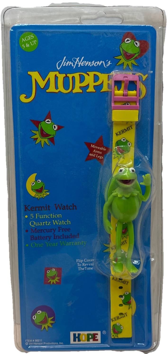 Jim Henson's Muppets Kermit Watch—5-function Quartz—RARE—See Below—SHPS IN 24HRS Jim Henson's Muppets Kermit Watch—5-function Quartz—RARE—See Below—SHPS IN 24HRS