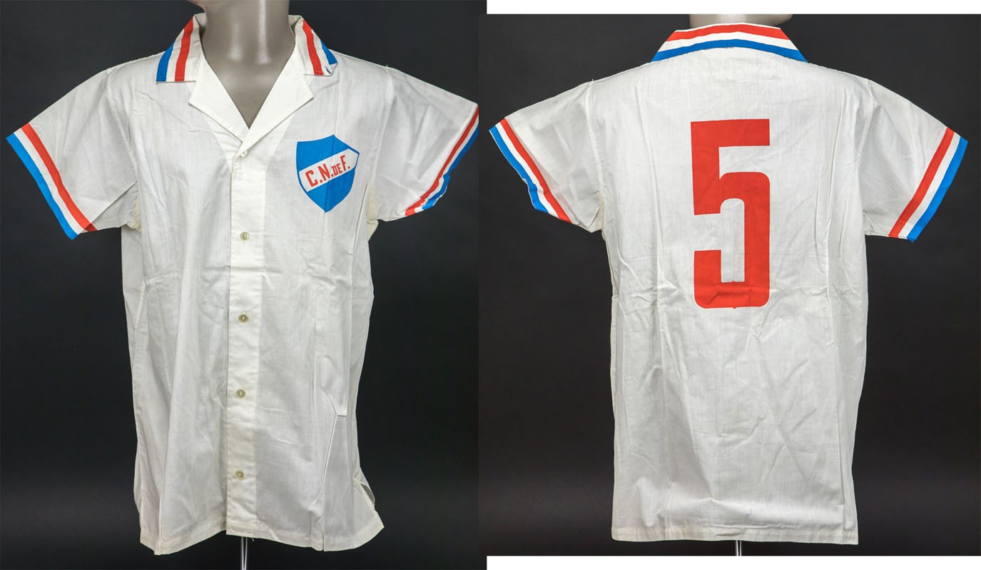 Match Worn Player Jersey Club Nacional 1952-1956 No.5 Montevideo Match Worn Player Jersey Club Nacional 1952-1956 No.5 Montevideo