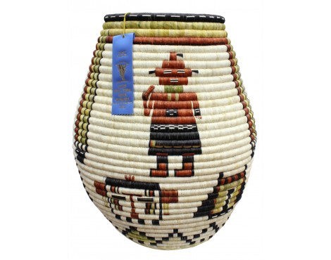 Rhetta Lou Adams, Hopi Coil Basket, Kachina Faces, 23 Rhetta Lou Adams, Hopi Coil Basket, Kachina Faces, 23