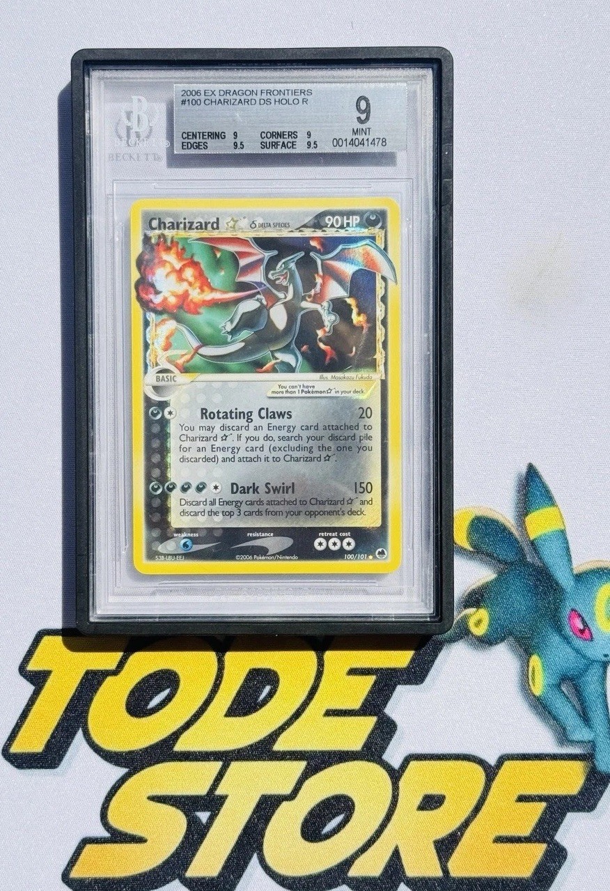 Pokemon Charizard Gold Star 100/101 Ex Dragon Frontiers ENG BGS 9 (Very Clean) Pokemon Charizard Gold Star 100/101 Ex Dragon Frontiers ENG BGS 9 (Very Clean)