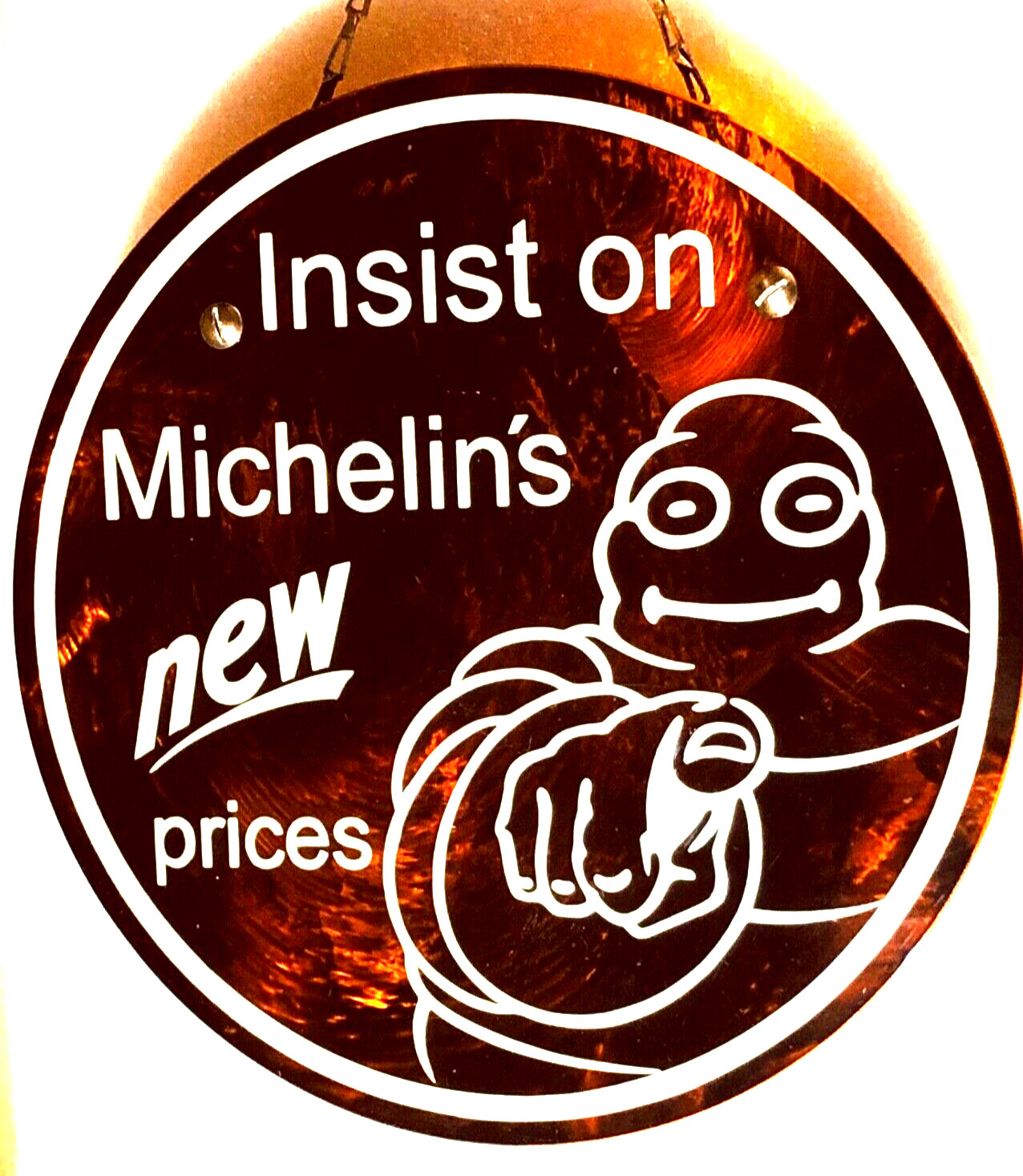 ONLY ONE KNOWN TO EXIST RAREST MICHELIN SIGN ONLY ONE KNOWN TO EXIST RAREST MICHELIN SIGN