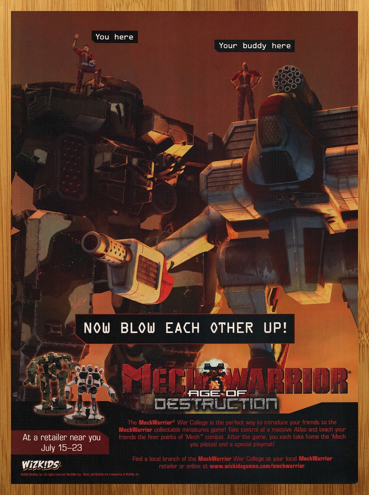 2006 Mechwarrior Age of Destruction Print Ad/Poster Miniature Figures Game Art 2006 Mechwarrior Age of Destruction Print Ad/Poster Miniature Figures Game Art