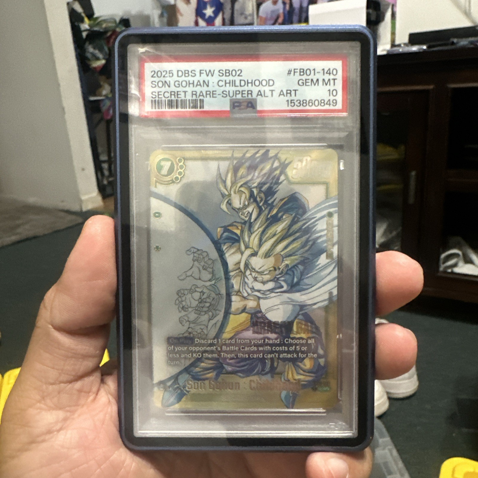 Bandai Dragon Ball Super FW SB02 Son Gohan Childhood FB01-140 SCR super PSA 10 