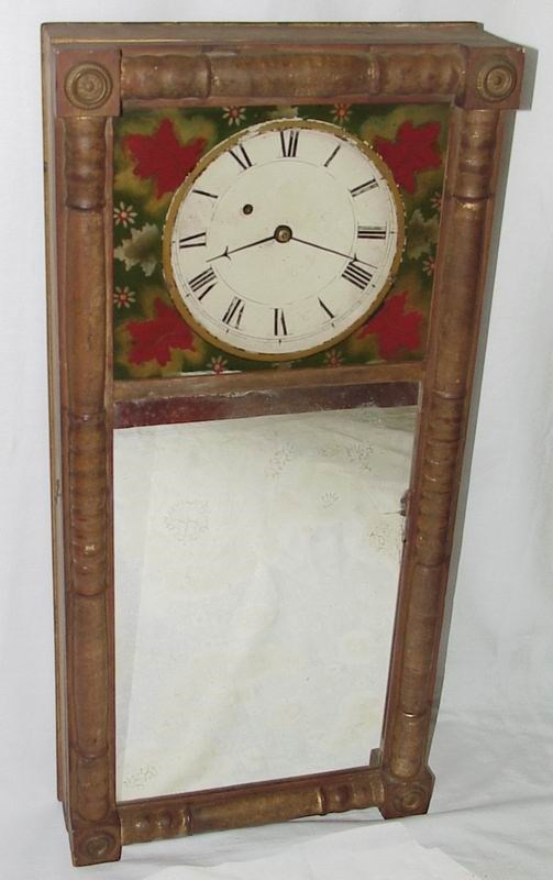 Untouched Original New Hampshire Mirror Weight Driven Clock Wheelbarrow Movement Untouched Original New Hampshire Mirror Weight Driven Clock Wheelbarrow Movement