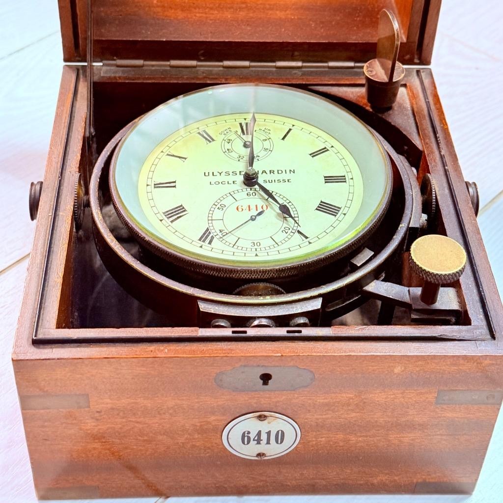 WWII Ulysse Nardin Naval Chronometer Deck Watch Swiss Made Battleship Navy RARE WWII Ulysse Nardin Naval Chronometer Deck Watch Swiss Made Battleship Navy RARE