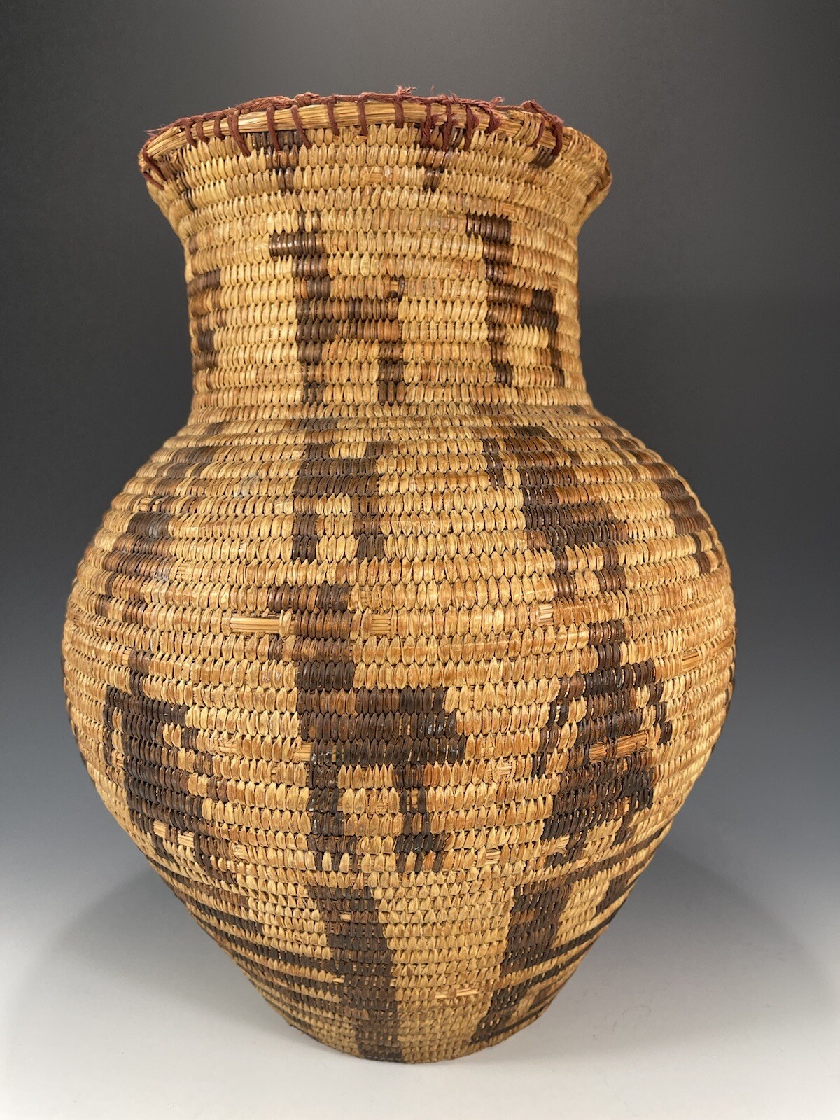 Vintage Native American Apache Basket Handwoven Tribal Art Southwest Decor 19thC Vintage Native American Apache Basket Handwoven Tribal Art Southwest Decor 19thC